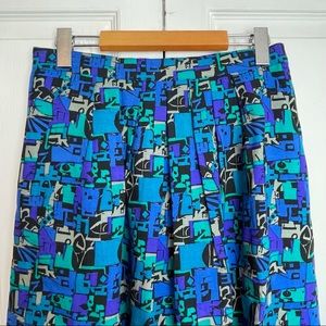 Abstract 90s Wool Skirt